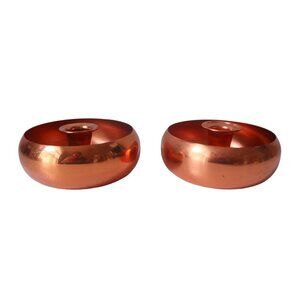 2 Vintage Copper Candlestick Holder Coppercraft Guild Candleholder Candlesticks
